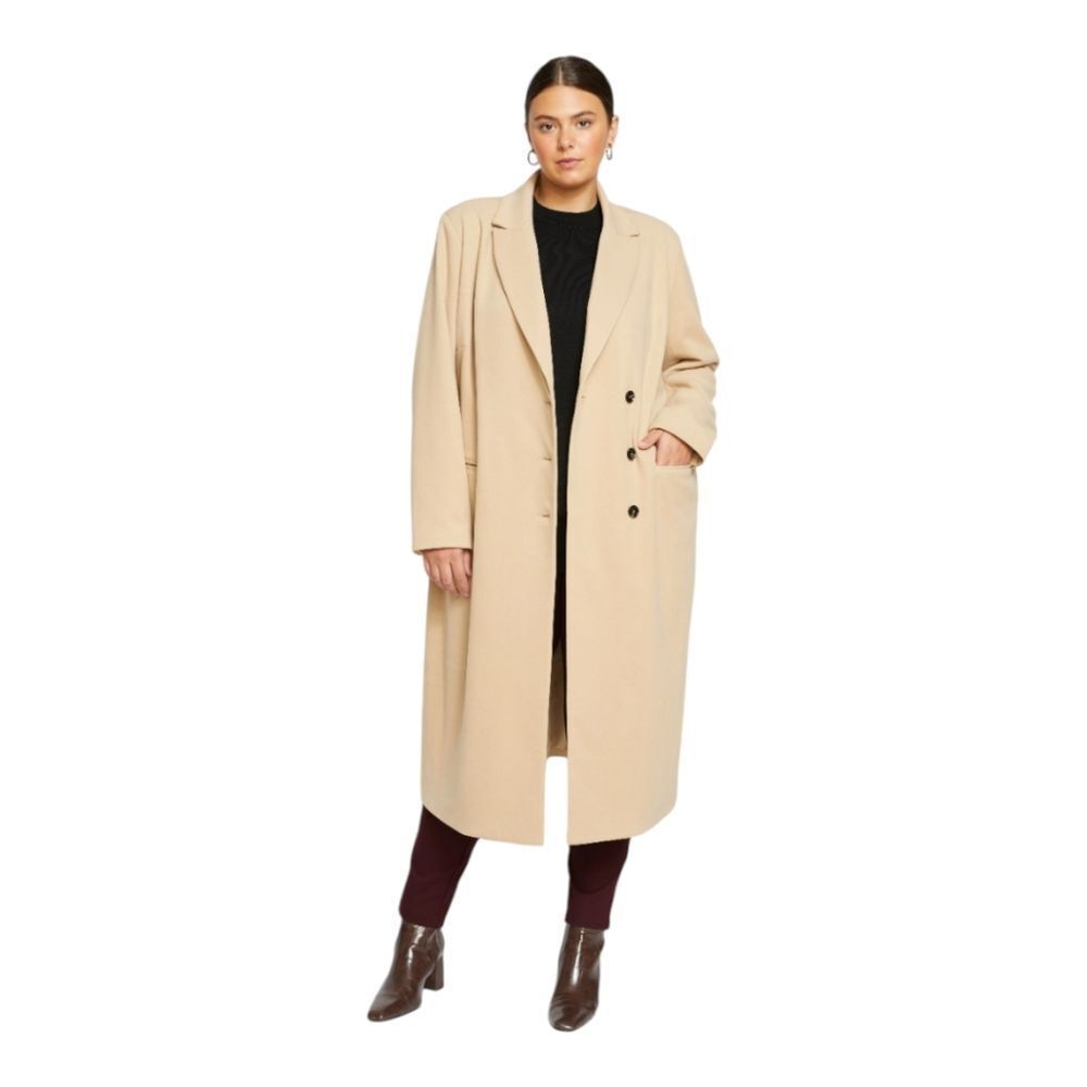 Universal Standard Jackson Tailored Coat Tan Khaki‎ New